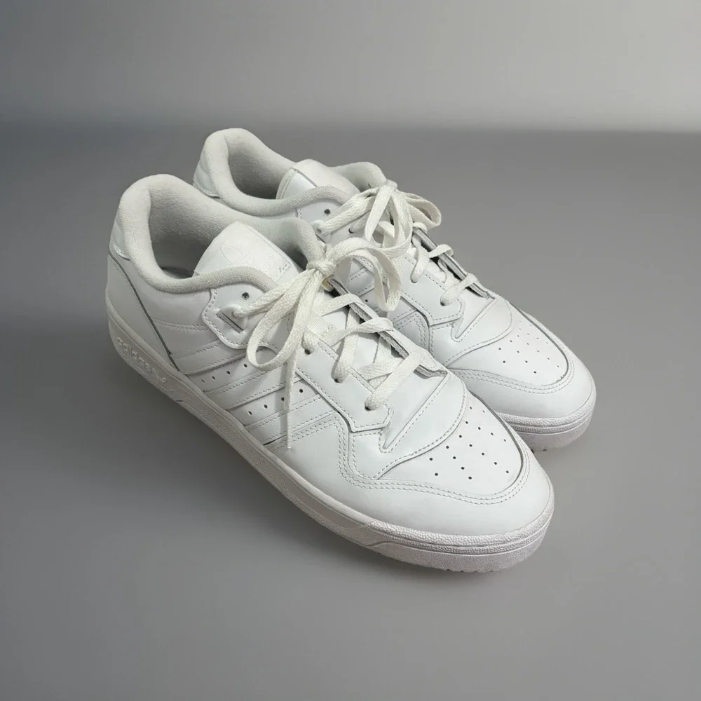 Adidas Originals Forum Low Triple White Leather Sneakers Men's Size 12 GX2272